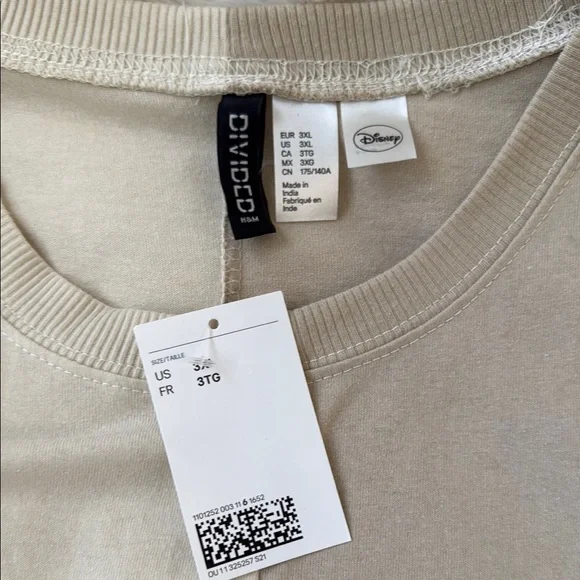 Disney Mickey Mouse Beige Short Sleeve Tee - Picture 2 of 4